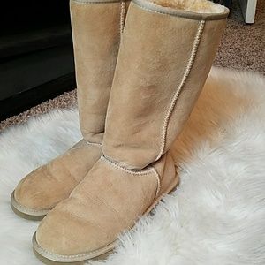 Tall Sand Ugg boots